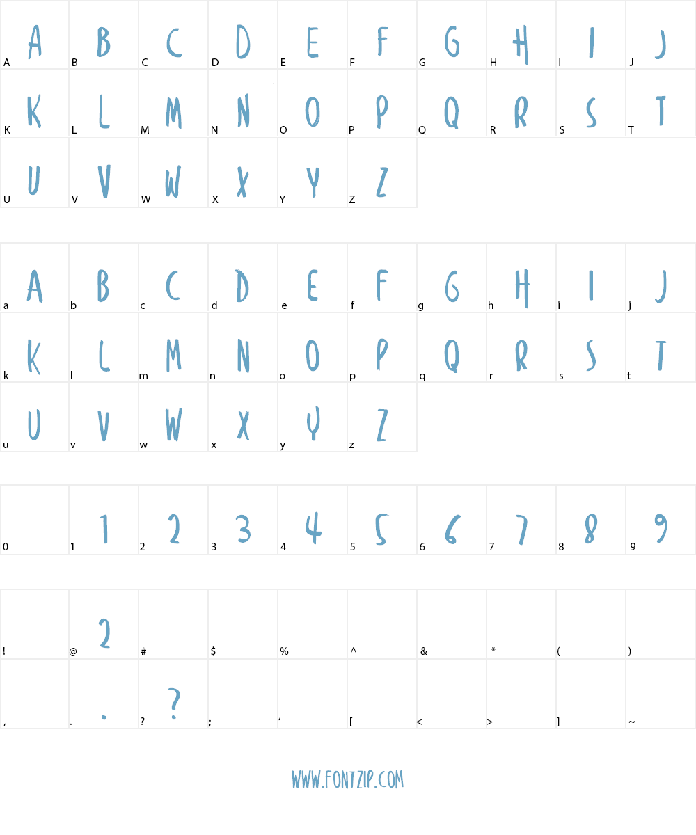 Snicker Snack Font Character